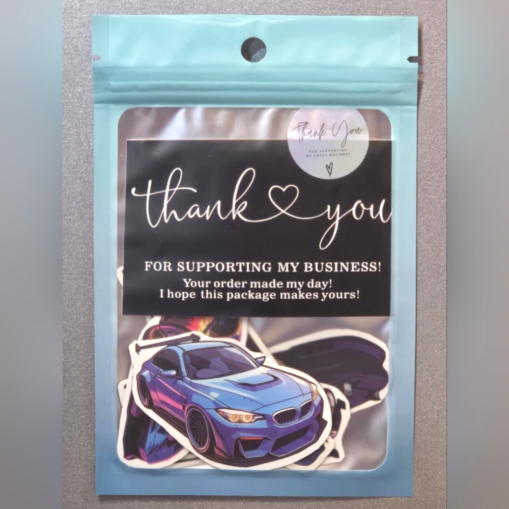 Blue & Purple Car Magnets ~ Set Of 5 Custom Made